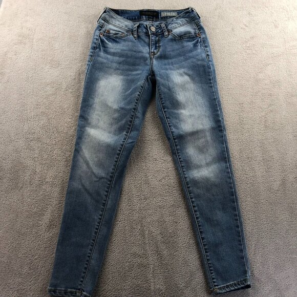 Aeropostale American Eagle Womens Jeans Size 000/00 Skinny Leg Blue Denim Casual - Picture 13 of 16